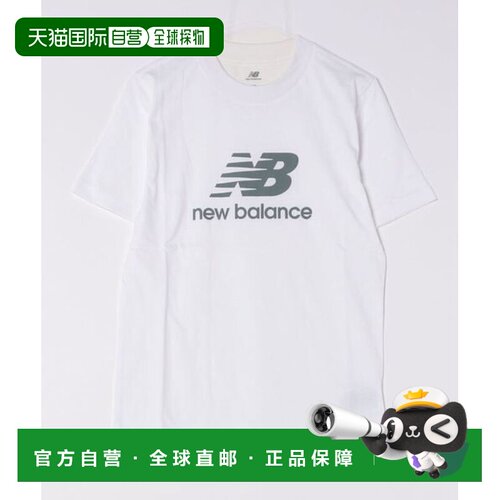 日本直邮NEWBALANCE字母印花圆领套头合身短袖T恤男款 MT41502-WT