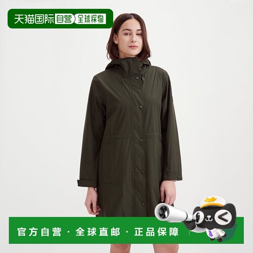 日本直邮AIGLE 透湿防水连帽长款夹克外套 [AI715EW13859]