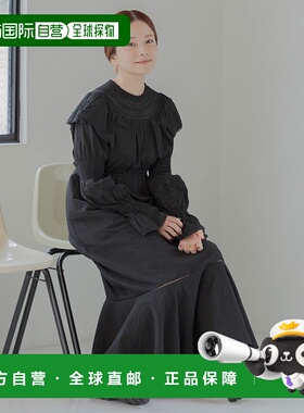 1h可退 日本直邮Naoko Takayama 女装 甜美微蓬袖切嗣腰线棉质蕾