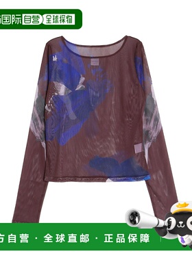 1h可退 日本直邮ELENDEEK女士原创印花透纱长袖上衣 512552721601