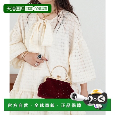 1h可退 日本直邮Lume Lume 女装 丝绒铆钉手拿包 日常通勤包  CPZ