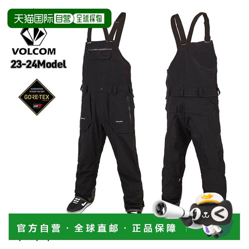 日本直邮Volcom 雨天 GORE-TEX 背带裤 - Volcom黑色Gore-Tex滑雪