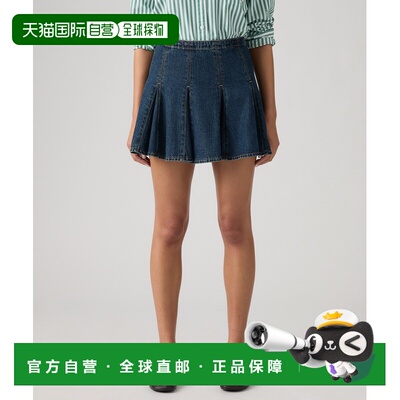 日本直邮Levi's 女装 高腰戈黛特牛仔裙半身裙 005DV0003迷你