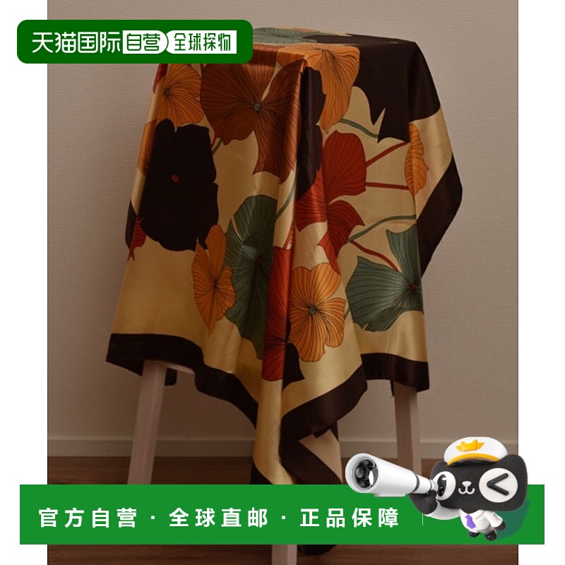 1h可退 日本直邮resonance 女装 大花图案 东方风 多彩 仿丝绸感