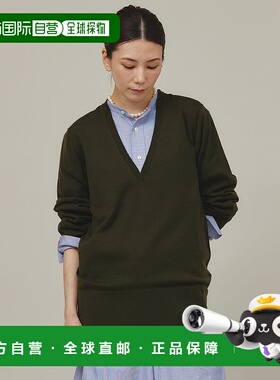 1h可退 日本直邮Curensology 女士精纺羊毛V领套头衫 132005