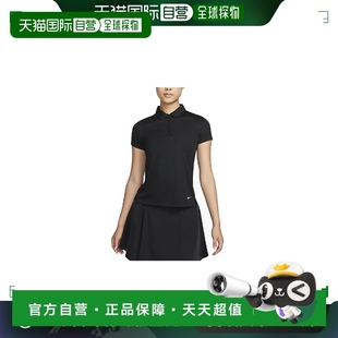 黑色耐克 日本直邮Nike 纯色套头短袖 休闲Polo衫 女款