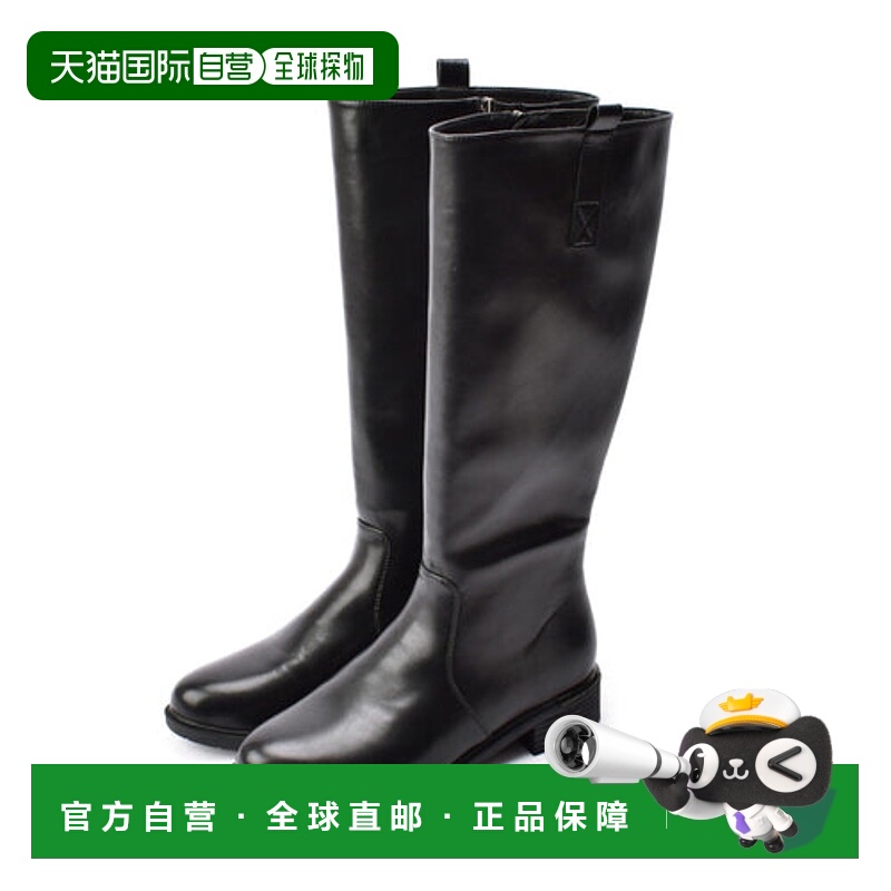 日本直邮TODOS 女式侧拉链时尚简约长筒靴软跟粗跟低跟秋冬款柔软