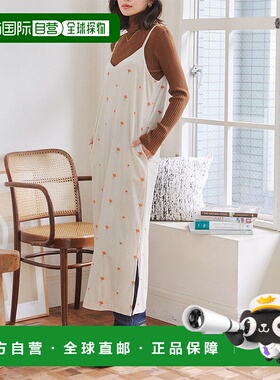 日本直邮KOBE LETTUCE 刺绣天鹅绒连衣裙 [E3440] 连衣裙长裙