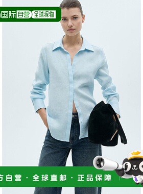 日本直邮MANGO 亚麻衬衫 [SAMARA MA1658EW035363]长袖