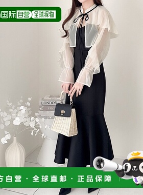 1h可退 mily billet 女士华丽风格蓬蓬罩衫搭配鱼尾连身套装