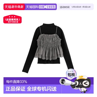 tu885针织衫 日本直邮日潮 GRL后背蝴蝶结胸衣×罗纹针织上衣套装