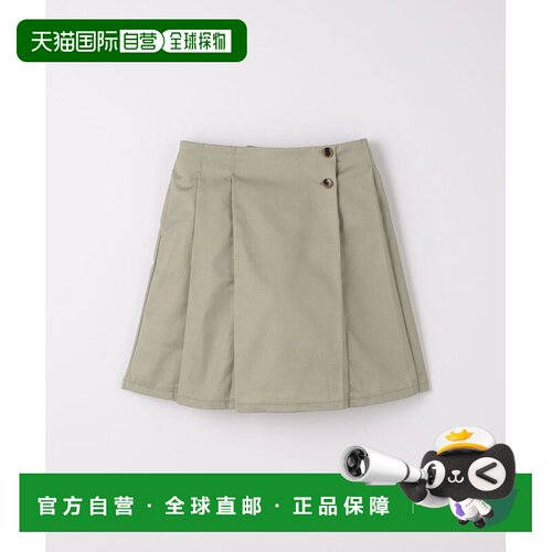 日本直邮斜纹布阔腿裤 儿童款 尺码100cm - 160cm 橄榄色 裤子
