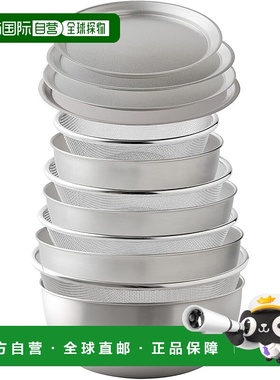 【日本直邮】Ernest 【日本制】碗, 滤锅, 盘子套装 12件套 不锈A