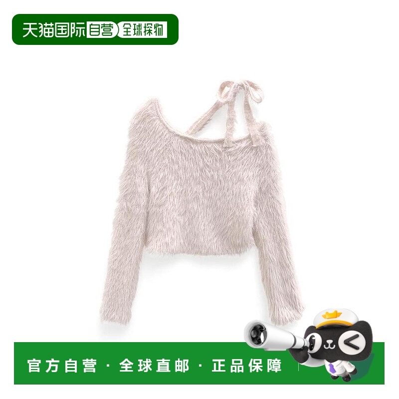 日本直邮日潮 GRL单肩羽毛针织缎带上衣dr747针织衫