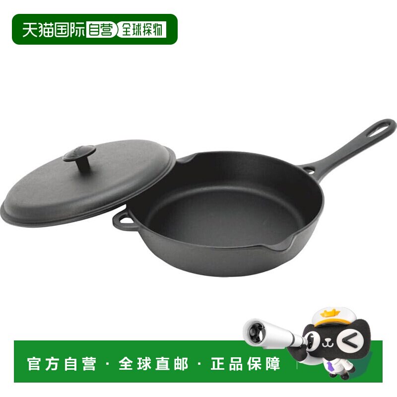 【日本直邮】Iwachu岩鋳 南部铁器平底锅 23.5cm IH用 黑色 24112