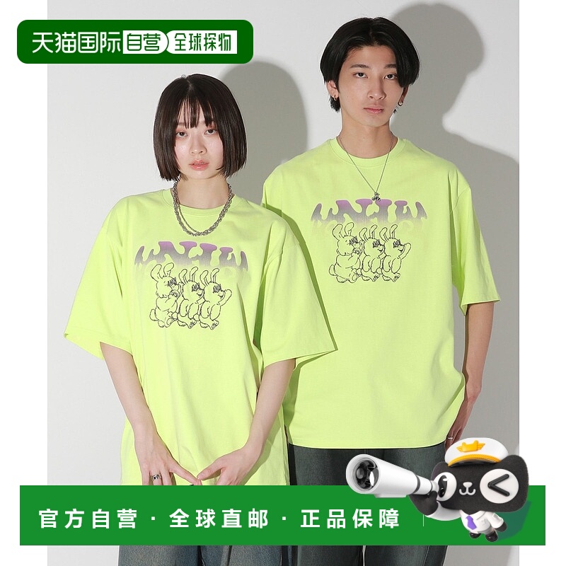 1小时内可退 日本直邮Anui 男女同款刺绣图案宽松T恤 327509