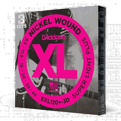 【日本直邮】达达里奥电吉他弦镍轻型加.0095-0.044 EXL120 + -3D