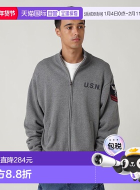 日本直邮AVIREX 海军立领拉链针织夹克 [AV1129EM018300]