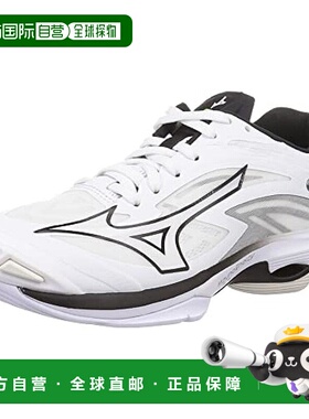 【日本直邮】Mizuno美津浓 室内运动鞋 白 x 黑  27cm 2E  V1GA22
