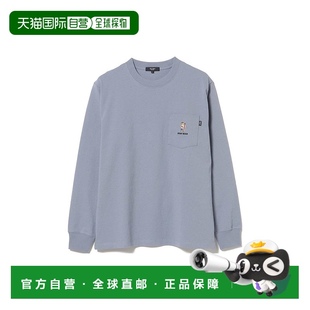 男款 日本直邮beams T恤 长袖 圆领套头字母Logo图案印花修身