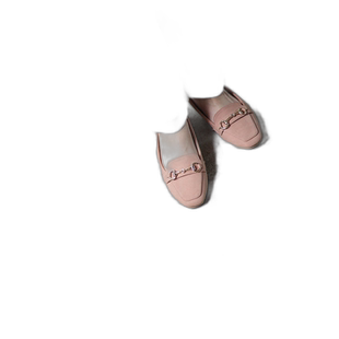 【日本直邮】Sest SESTO 方头乐福鞋带钻头(粉色丝绒)女鞋单鞋