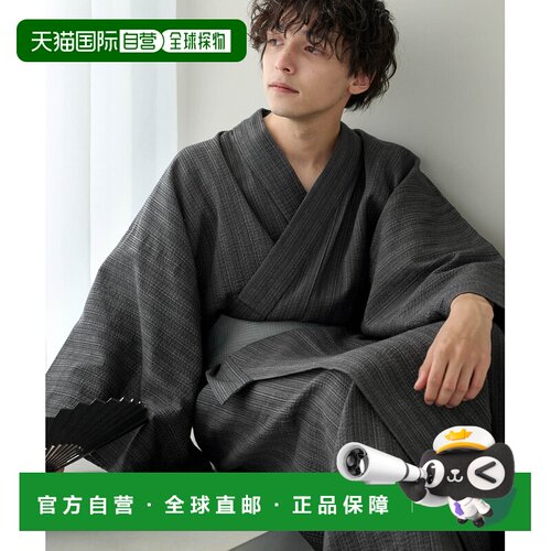 日本直邮MONO-MART 男士纯棉浴衣三件套 配带和木【付后1h可退】