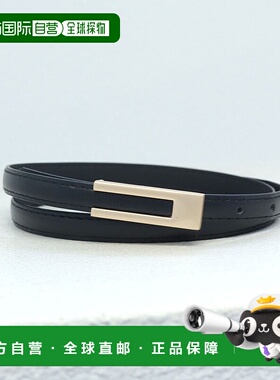 日本直邮florge 框架C扣细款PU皮革腰带 FL8218EW08552