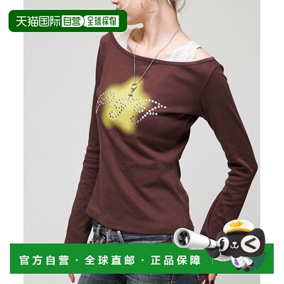 1h可退 日本直邮WHO'S WHO gallery 女装 Y2K风钉饰T恤 WWZ106210