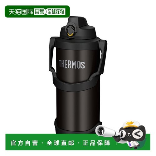 日本直邮THERMOS 膳魔师 真空隔热大容量运动水壶 黑色 3.0L
