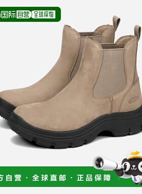 日本直邮KEEN 女士 Kosa 切尔西靴侧边带斑纹/黑色棕色1031149