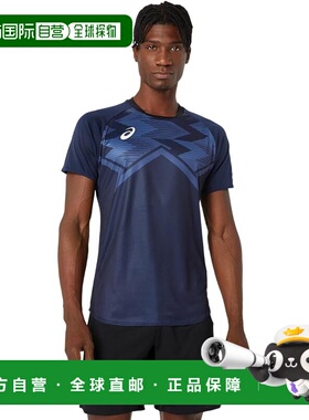【日本直邮】亚瑟士 运动短袖T恤 2051A356 400(黑色)