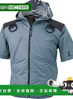 【日本直邮】Xebec 空调服TM断热 短袖连帽 春夏 蓝灰色 XE98105
