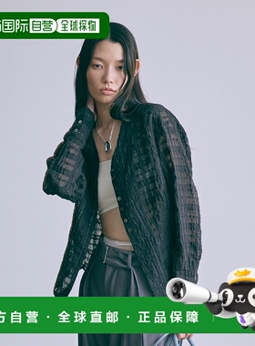 1小时内可退 日本直邮EN NEUME 女士透视格纹短袖衬衫 91020