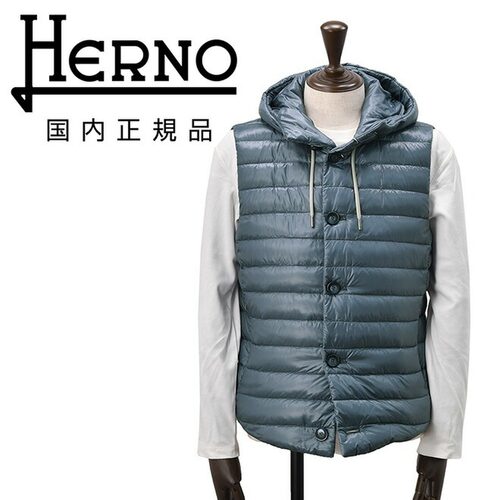 日本直邮HERNO 赫尔诺 RESORT 男士羽绒马甲 PI00095UR 连帽 防水