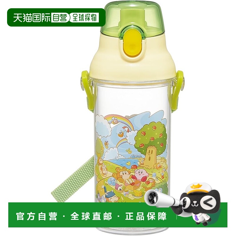 【日本直邮】Skater斯凯达儿童水壶 透明480ml星之卡比野餐PSB5TR