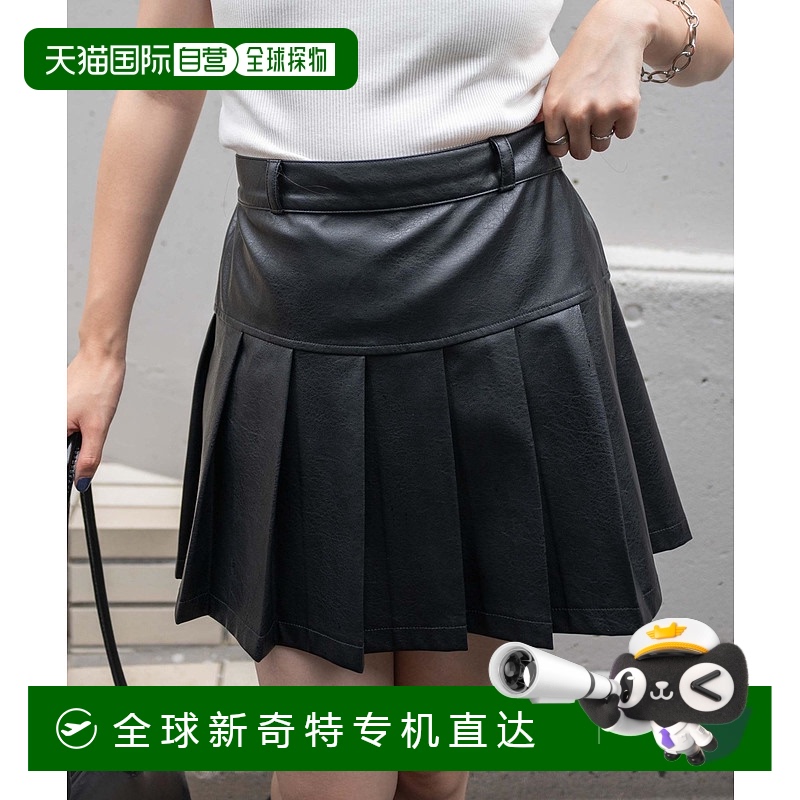 1h可退 日本直邮WEGO 女士仿皮革百褶短裙裤 WE24AW08L0001