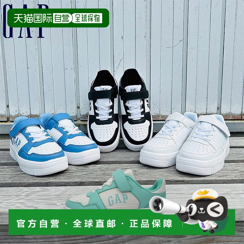 日本直邮GAP 青少年男童女童鞋低帮轻质魔术贴带徽标 GAP GPK5250