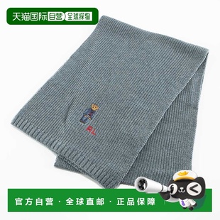 31.5×185 日本直邮POLO 围巾纯色牛仔小熊围巾 LAUREN PC1 RALPH