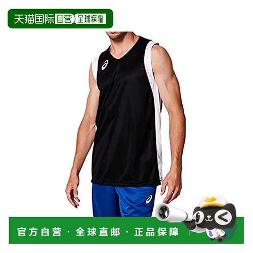 【日本直邮】Asics亚瑟士男士无袖衫黑色休闲运动圆领2061A001