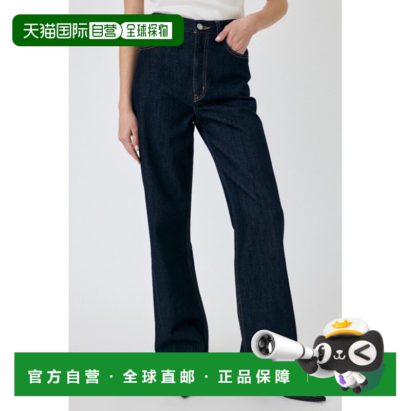 1h可退 日本直邮MOUSSY 女装 高腰直筒 牛仔裤 010IAA116741