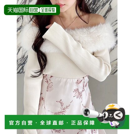 1h可退 日本直邮MERCURYDUO 女装 花卉印花宽松半拉链连衣裙 仿皮