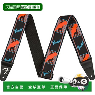 【日本直邮】Fender芬达 吉他背带 霓虹灯图案 蓝/橙 990681302