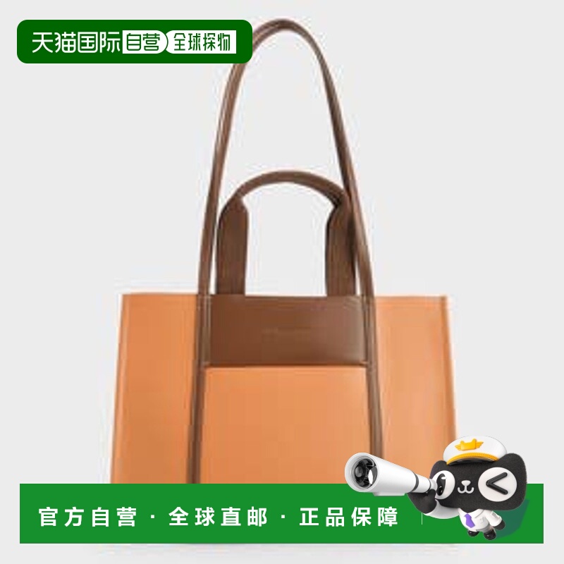 日本直邮CHARLES&KEITH 拼色大容量百搭款小ck包包托特包单肩手提