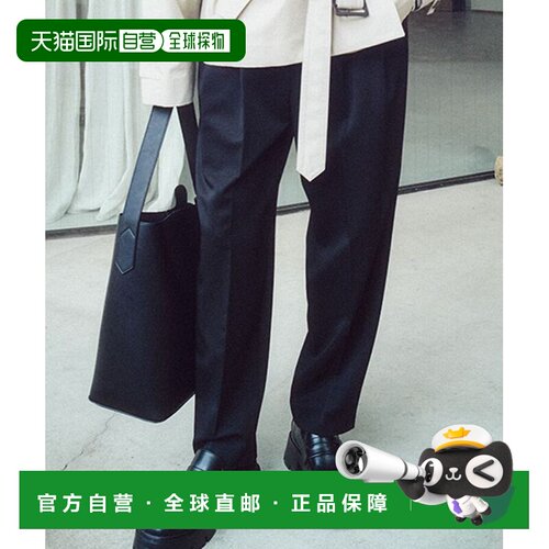 日本直邮2Tuck 休闲裤 两褶锥形设计直筒裤西裤