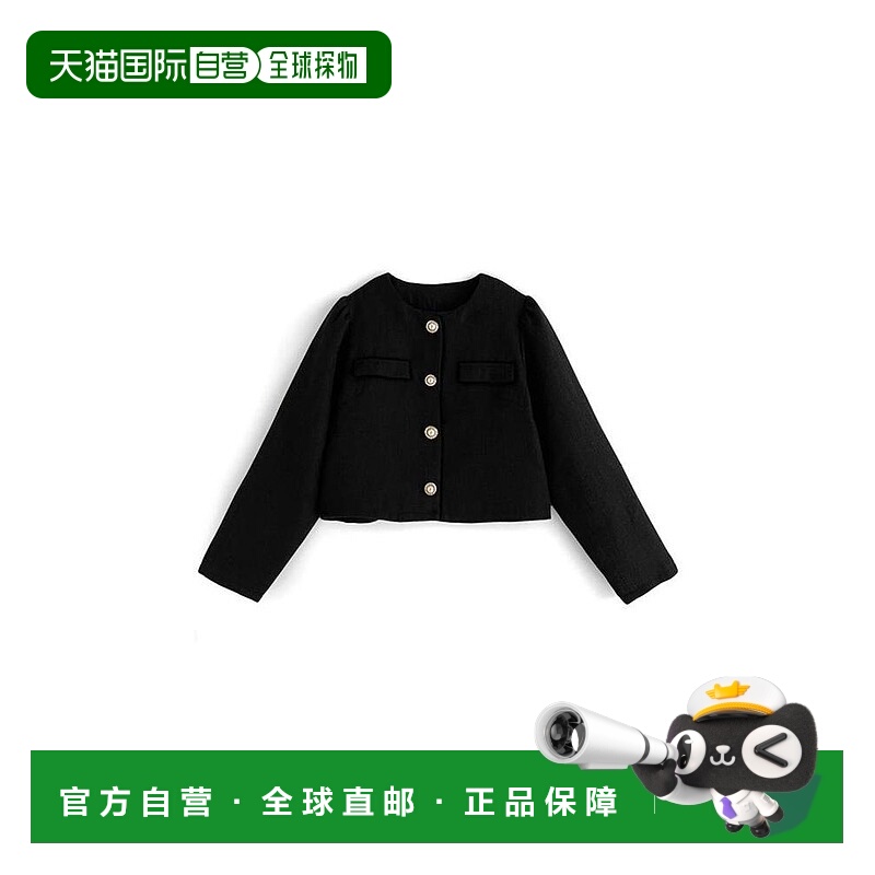 日本直邮日潮 GRL斜纹软呢珍珠纽扣短款夹克dk1078