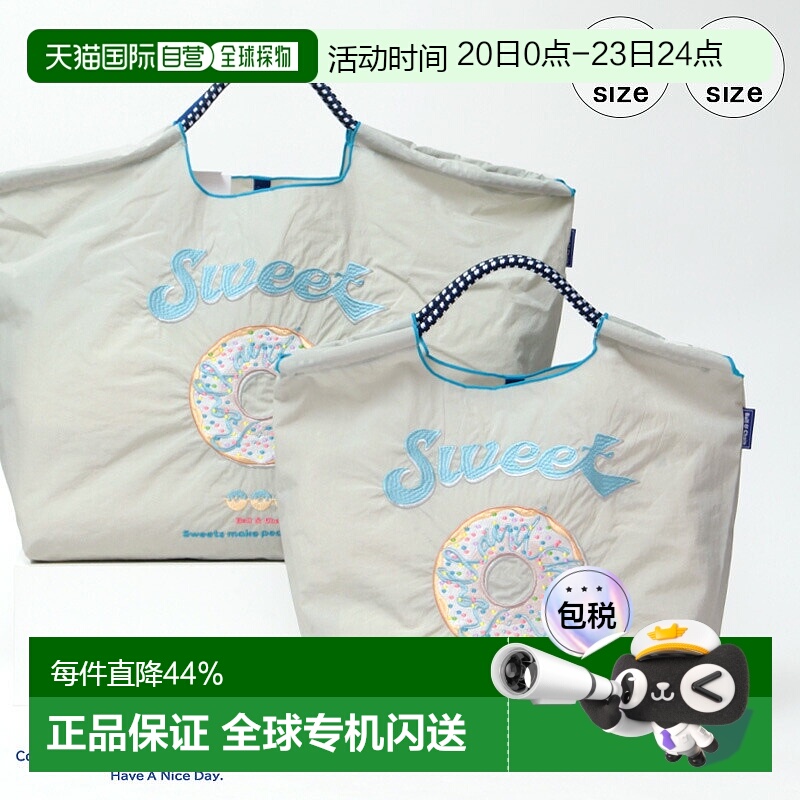 日本直邮ball&chain 女士大容量手提包轻便刺绣购物袋 M/L码