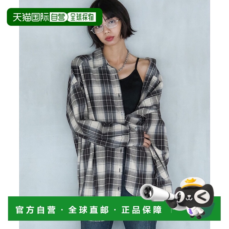 1h可退 日本直邮PAGEBOY 女装 多穿法渐变格纹2WAY衬衫 606682