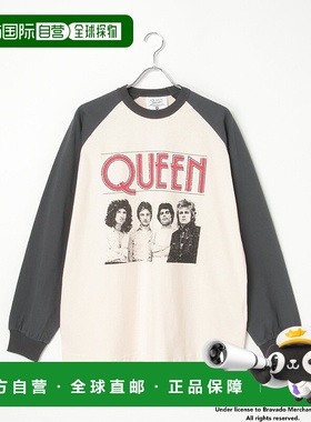 1h可退 日本直邮VENCE EXCHANGE 男士Queen乐队印花长袖T恤 35310