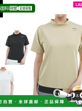 日本直邮Admiral 女士迷你华夫格压花徽标短袖立领衬衫 ADLA506