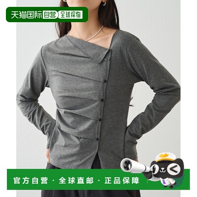 日本直邮COLONY 2139 女装 不对称领口褶皱长袖套头衫 CWA1062106